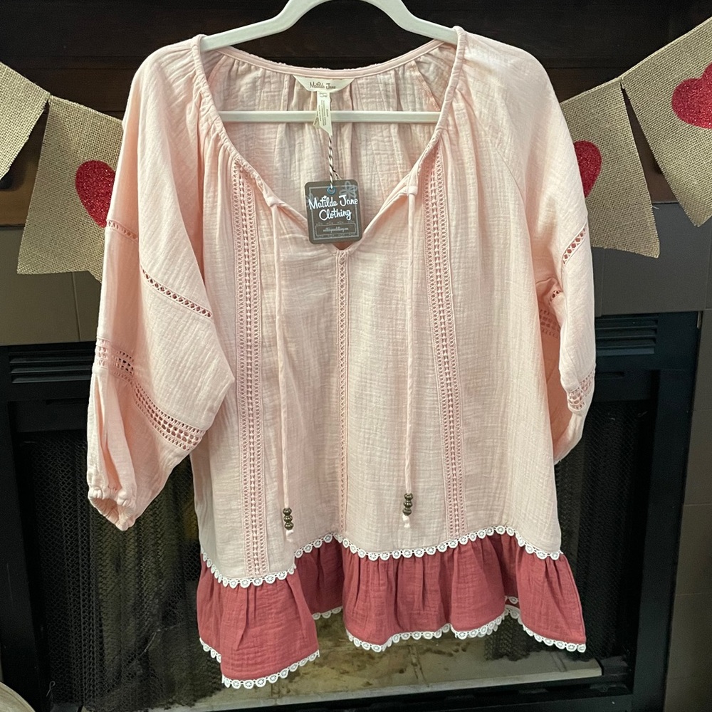 NWT Matilda Jane Peasant Style top size L